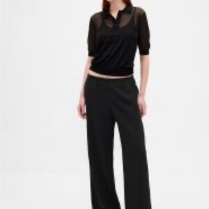 GAP Black Wide-Leg Women's Pants